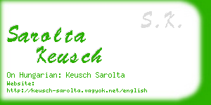 sarolta keusch business card